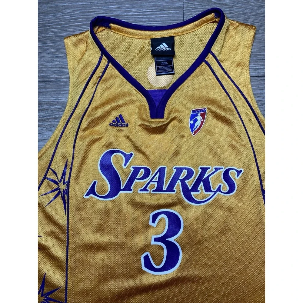 Authentic Y2K Adidas WNBA Los Angeles Sparks Candace Parker Jersey Size SMALL